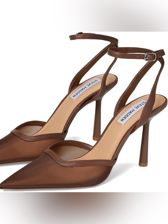 Steve Madden Shoes - Steve Madden Alliance Mesh Brown Pointed-Toe Heels